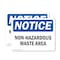 Signmission Non-Hazardous Waste Area OSHA Notice Sign, Vinyl Decal, 5in W x 3.5in L, 2PK OS-2PACK-NS-D-35-L-15073 - alternate 1